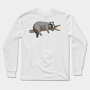 A sleepy racoon Long Sleeve T-Shirt